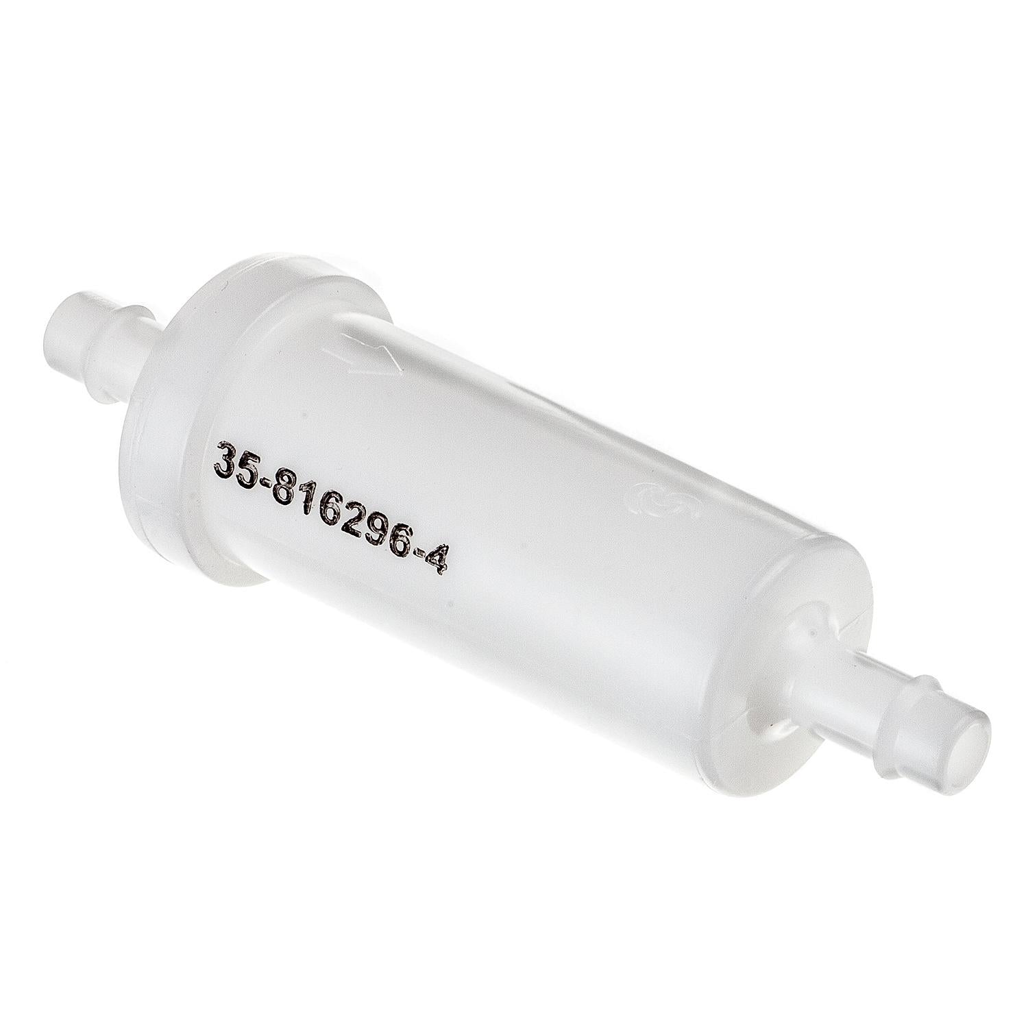 Quicksilver 816296Q2 Marine Engine Inline Fuel Filter with Barbs for 5/16" (8mm) Fuel Lines