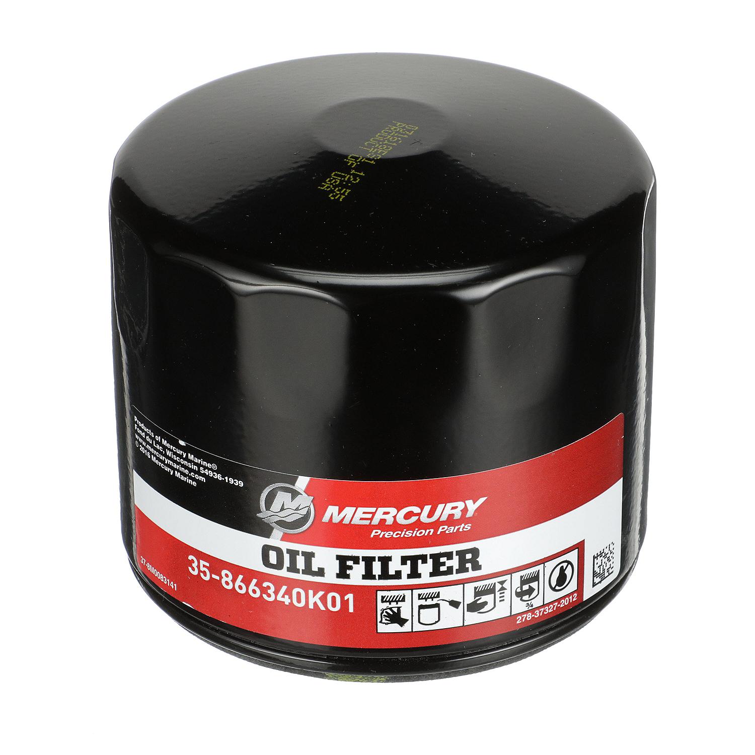 Mercury 866340K01 4-Stroke Engine Oil Filter for MerCruiser Sterndrive and Inboard Engines