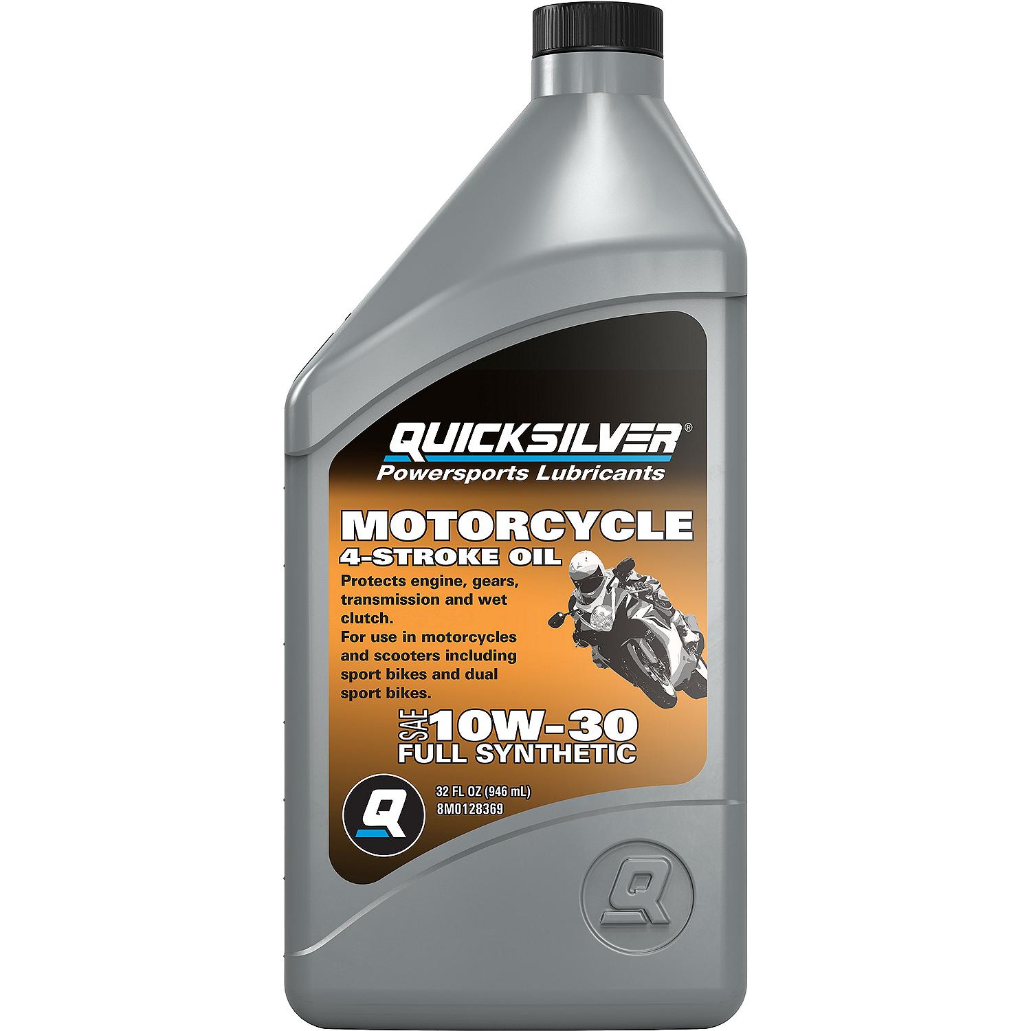 Quicksilver 10W-30 Full Synthetic Motorcycle Oil, 1 Quart