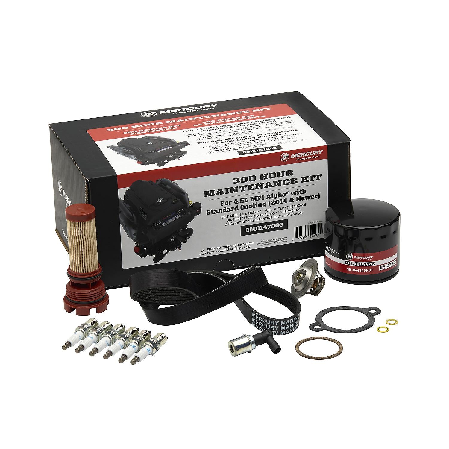 Mercury 8M0147066 MerCruiser 4.5L MPI Engine with Alpha Sterndrive 300 Hour Maintenance Kit