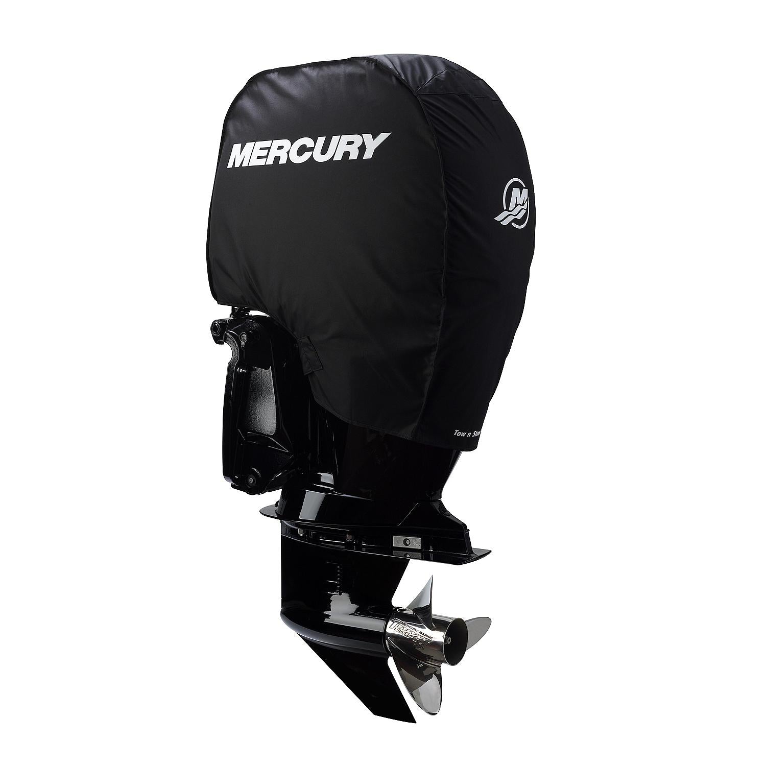 Mercury Tow N Stow Outboard Cover for 150hp FourStroke Engines, Black