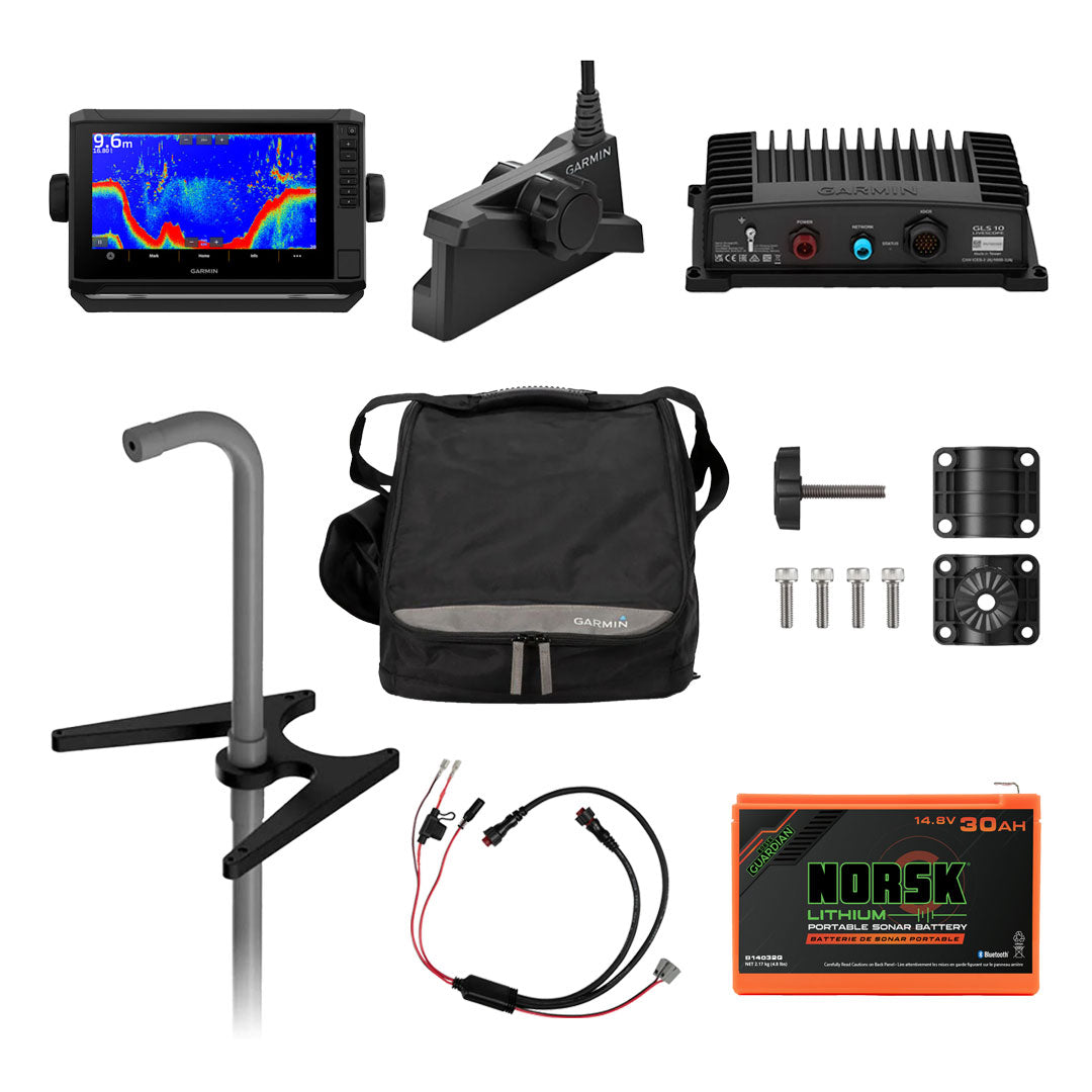 Garmin 95sv + Livescope Ice Bundle with Garmin Bag and Pole