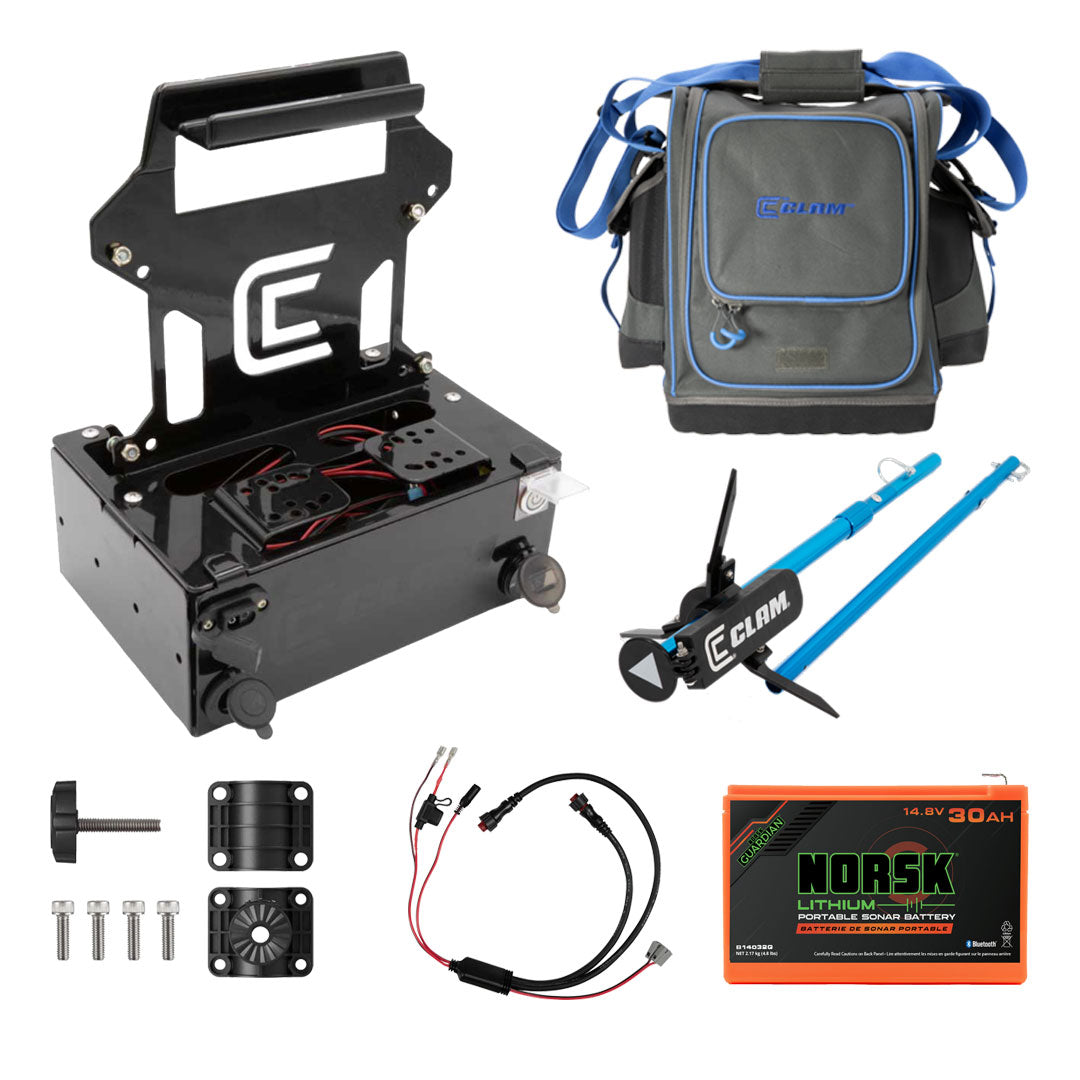 Garmin, Clam & Norsk Ice Accessory Bundle