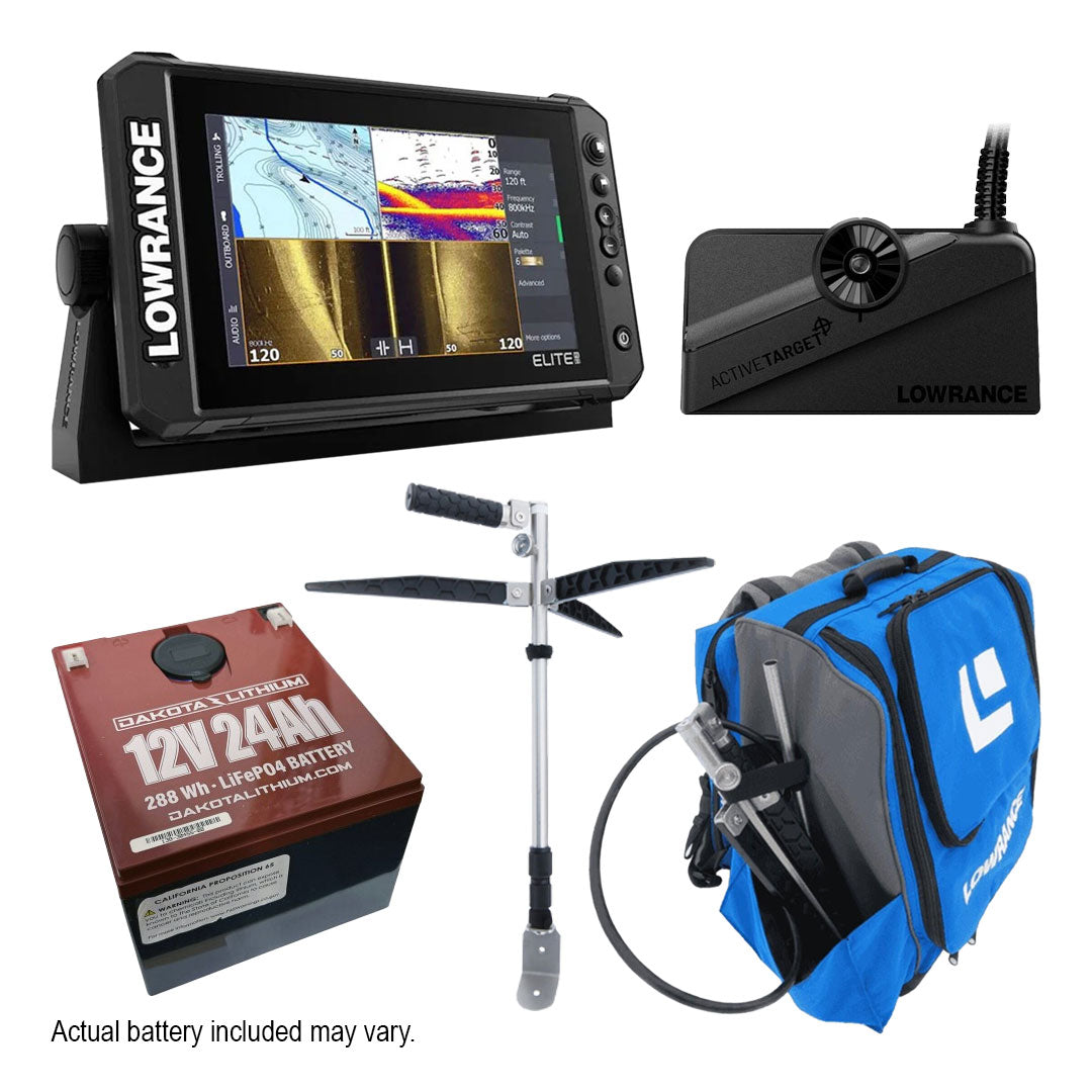 Lowrance Explorer Elite FS 9in wActiveTarget Ice Kit