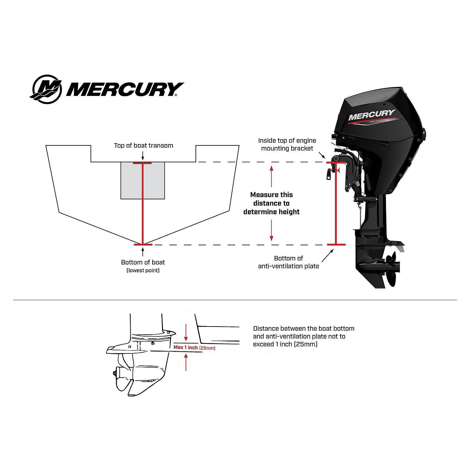 Mercury 5hp Tiller Sail Power FourStroke Outboard Motor - 20" Shaft, Manual Tilt/Trim, Manual Start