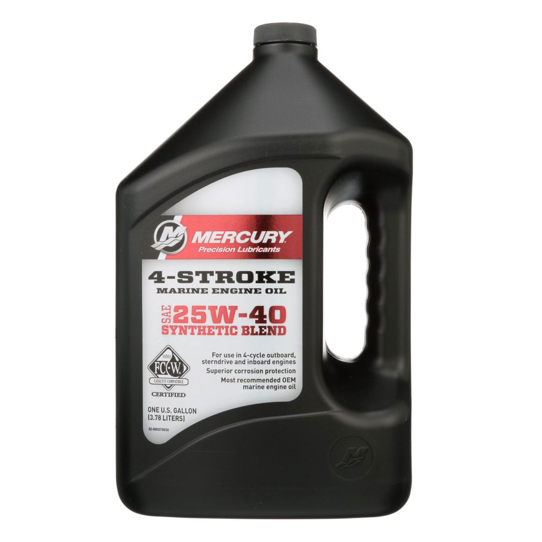 Mercury Marine 4-Stroke Temps Marine Synthetic Blend Engine Oil 25W40 4 Litres