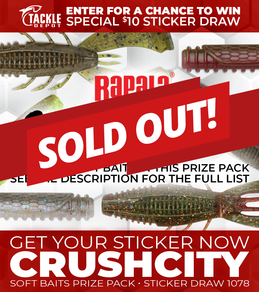Tackle Depot Sticker Draw 1078