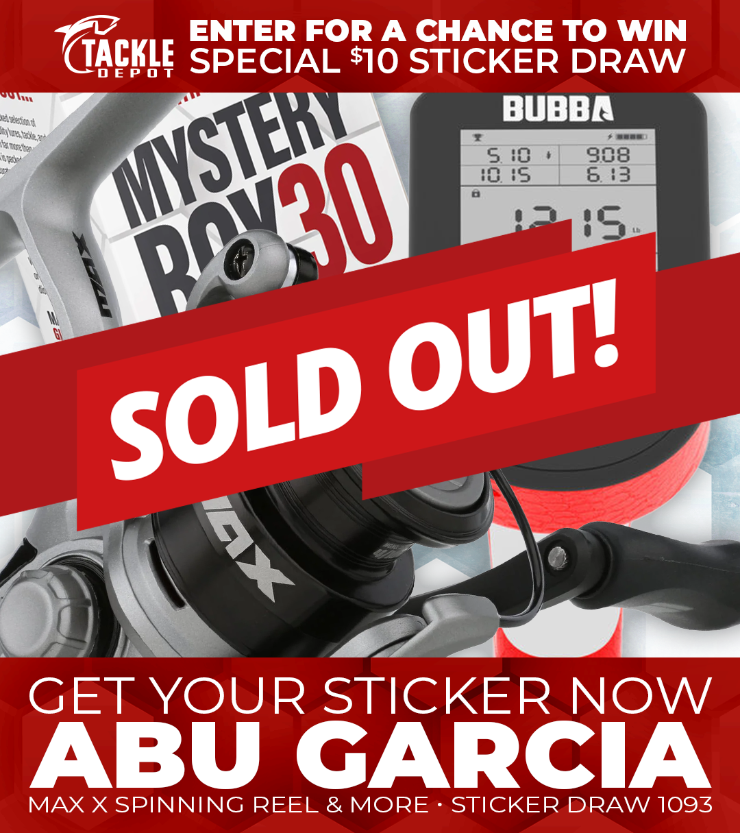 Tackle Depot Sticker Draw 1093
