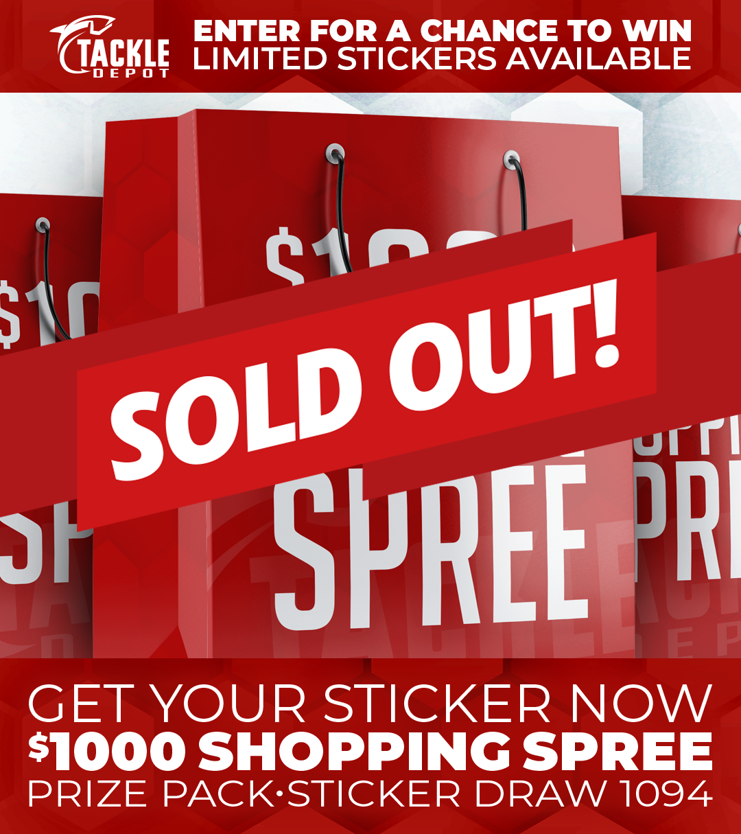 Tackle Depot Sticker Draw 1094
