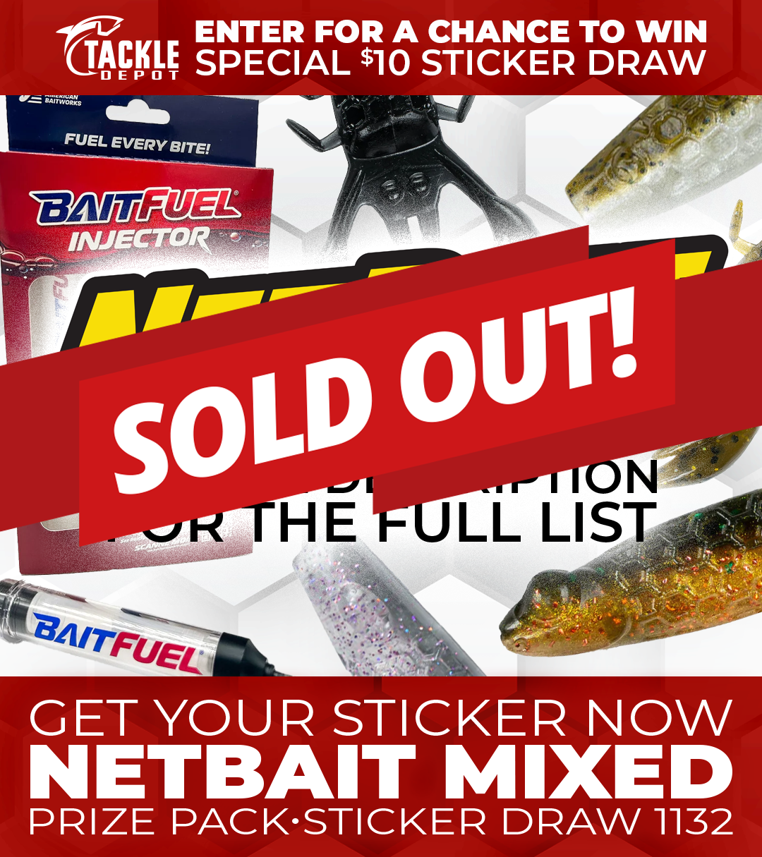 Tackle Depot Sticker Draw 1132