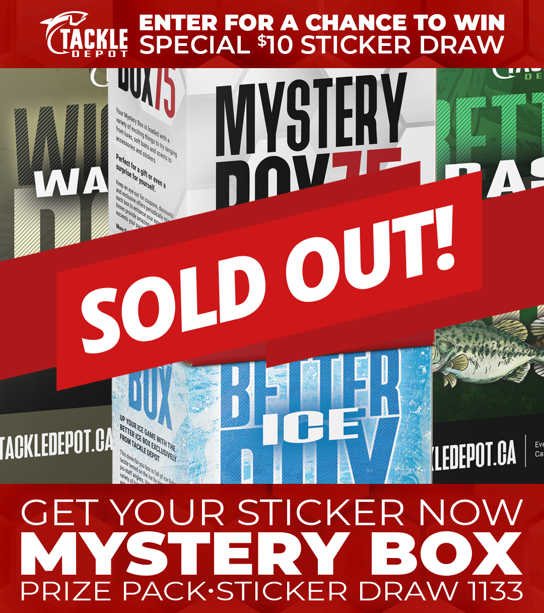 Tackle Depot Sticker Draw 1133