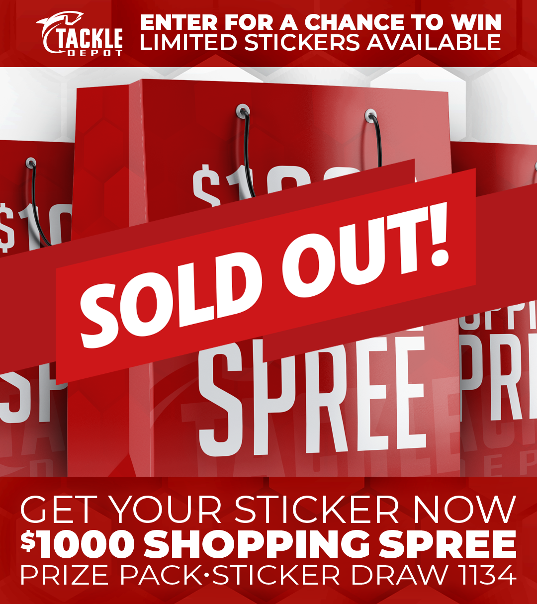 Tackle Depot Sticker Draw 1134