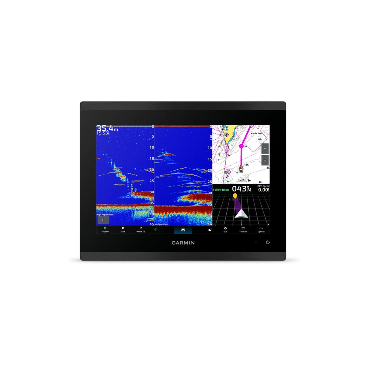 Garmin 10" GPSMAP 9010xsv with Worldwide Basemap and Sonar
