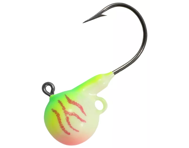 Northland FB4-4-1319 Fire Ball Jig 1-4 oz - Hameçon 2-0 - Melon saignant UV - 4 cartes