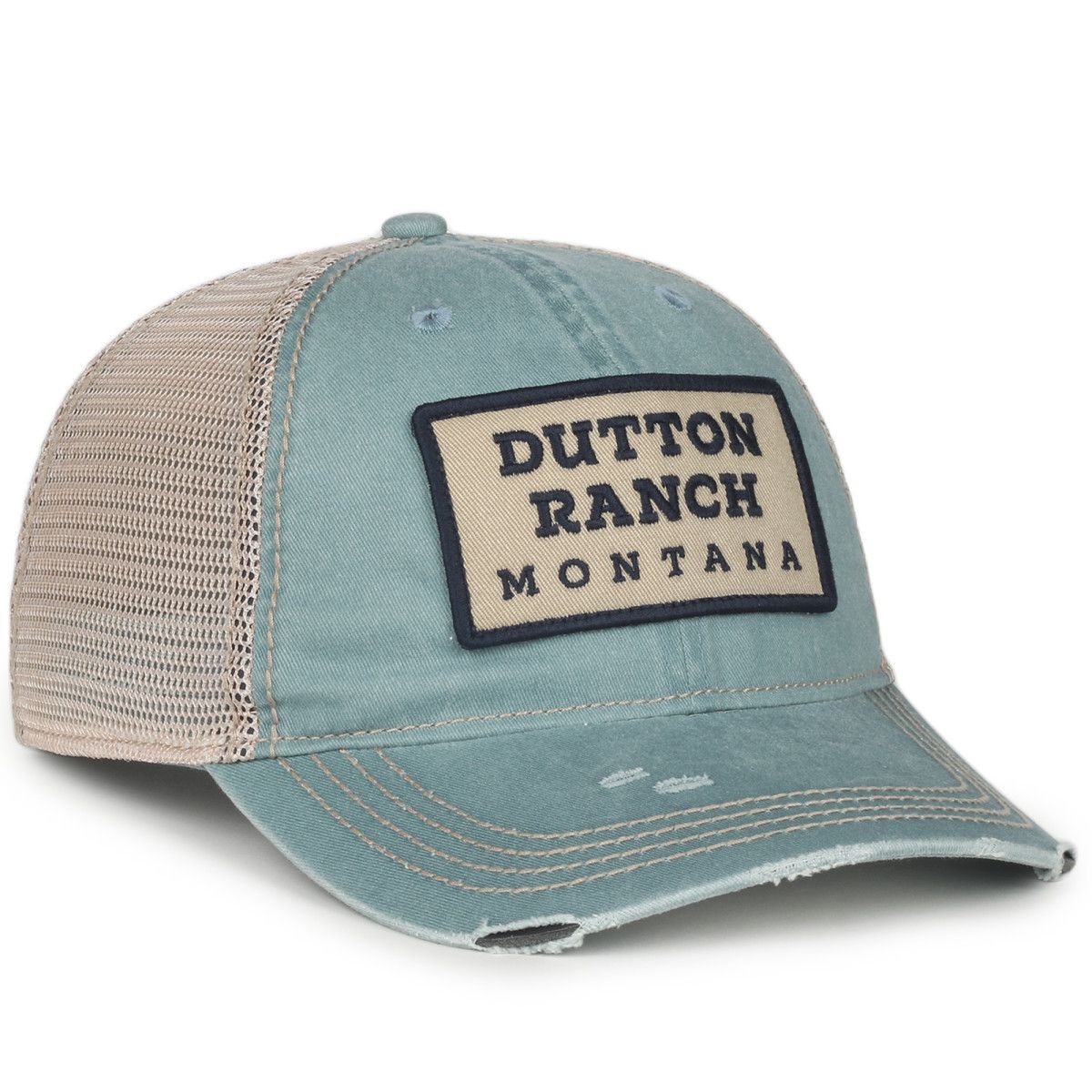Casquette d'extérieur avec logo Yellowstone - Bleu et beige