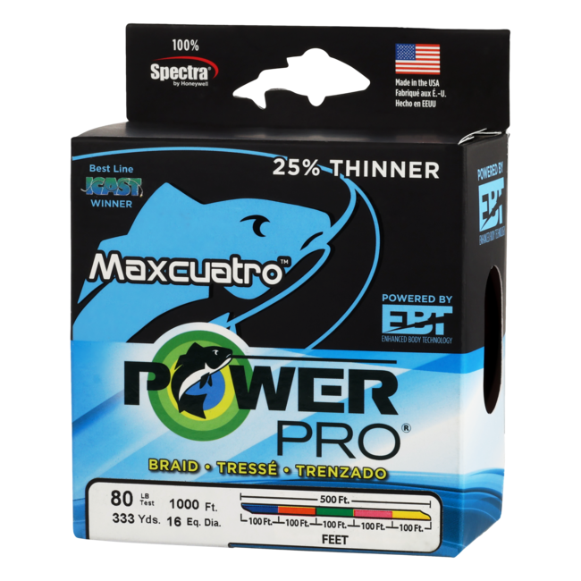 PowerPro Maxcuatro Metered Fishing Line