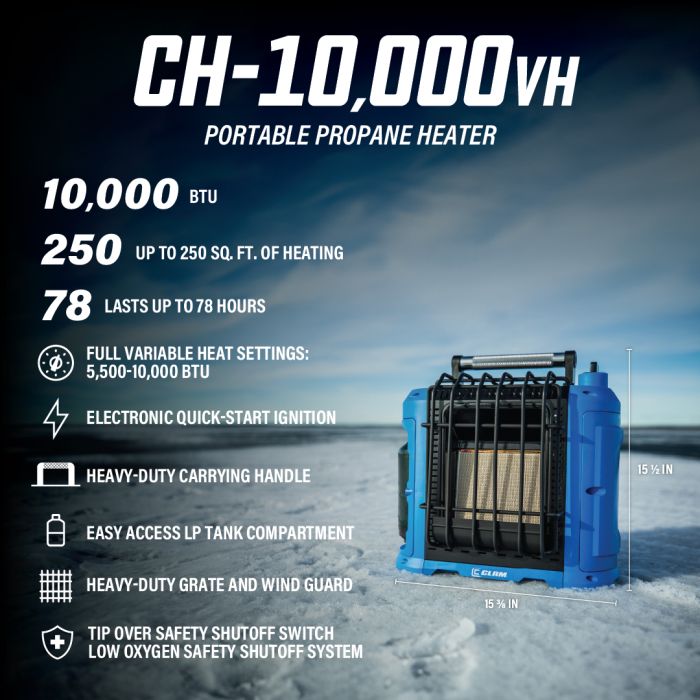 Clam CH-10000vh Heater - Canada/MA Version