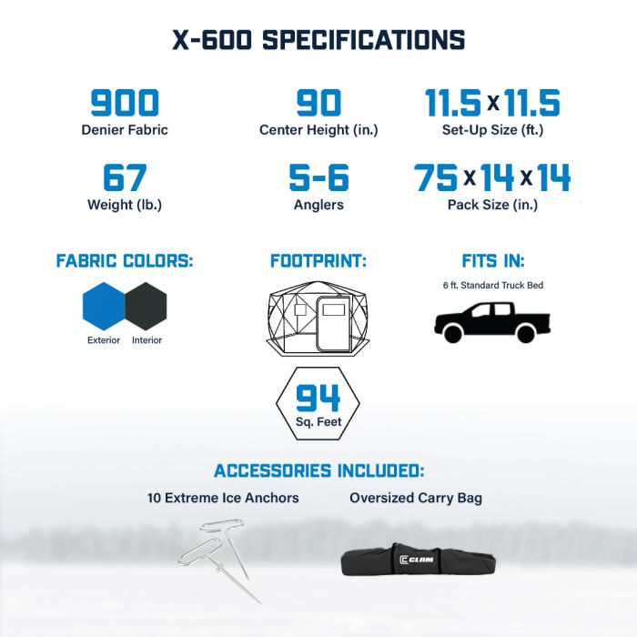 Clam X-600 Thermal 5-6 Anglers