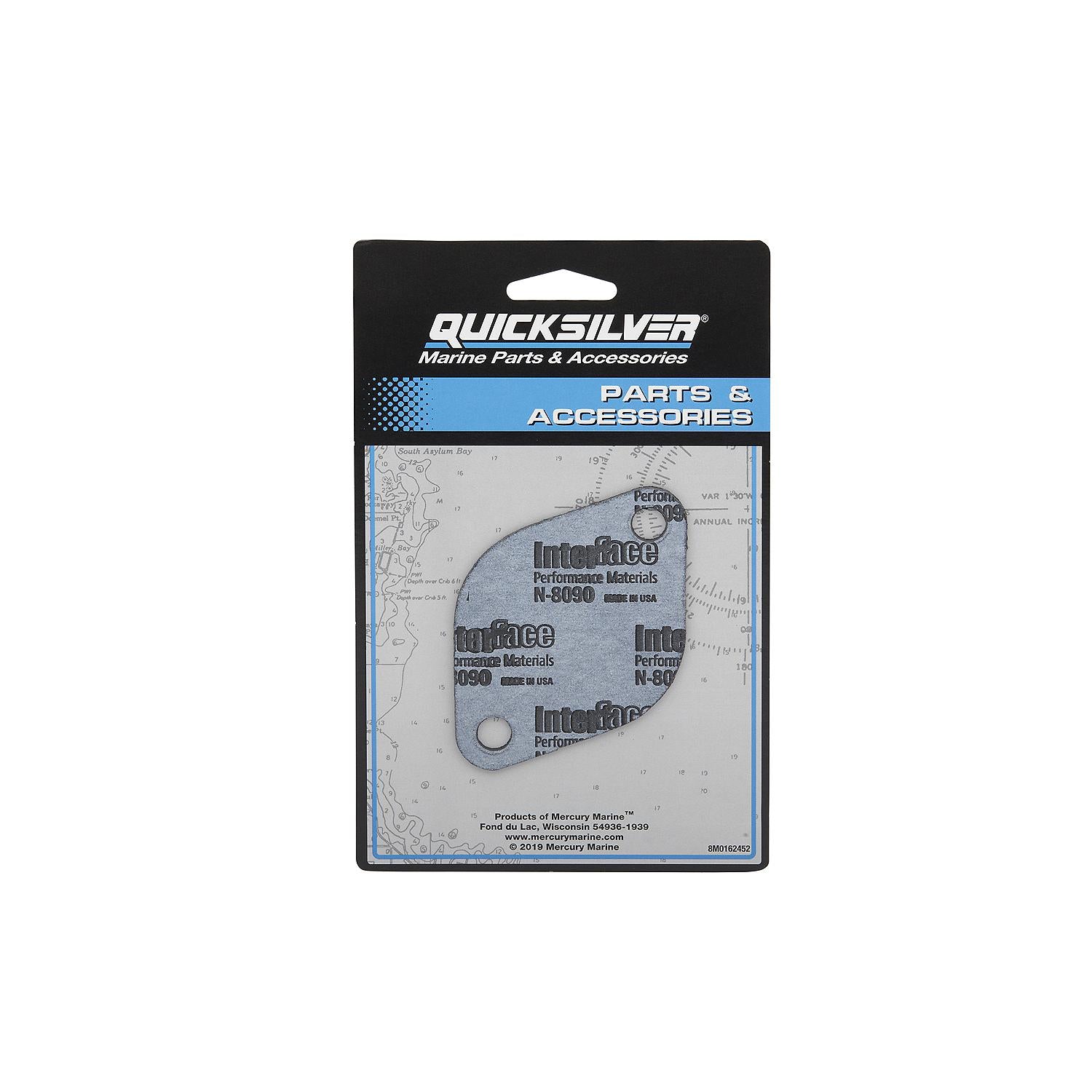 Quicksilver 33179Q02 Thermostat Gasket, MerCruiser, V6 & V8 w/ Flat Cover Plate
