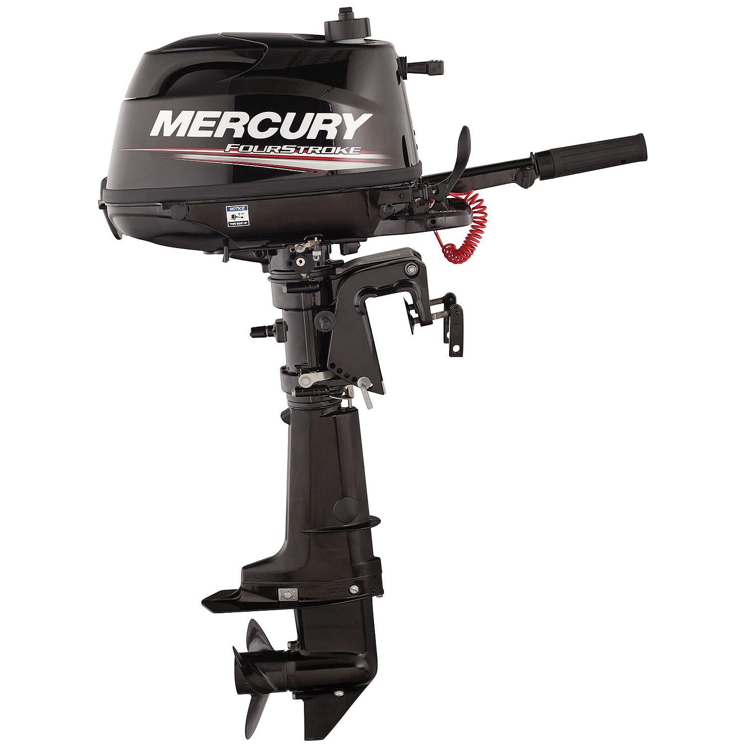 Mercury 4hp Tiller FourStroke Outboard Motor - 20" Shaft, Manual Tilt/Trim, Manual Start