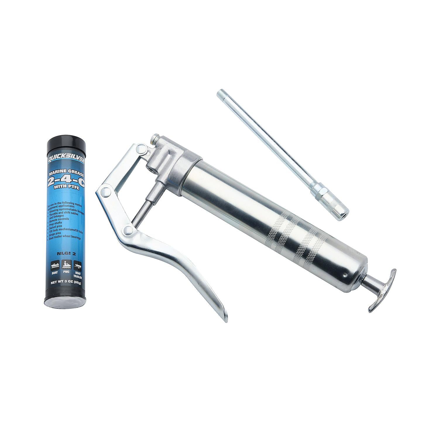 Quicksilver 74057Q5 2-4-C Marine Grease/Lubricant Gun with 3 oz Cartridge