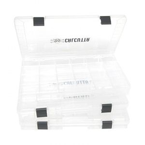 Calcutta 3700 Clear 2 Latch Tackle Tray (3 Pack)