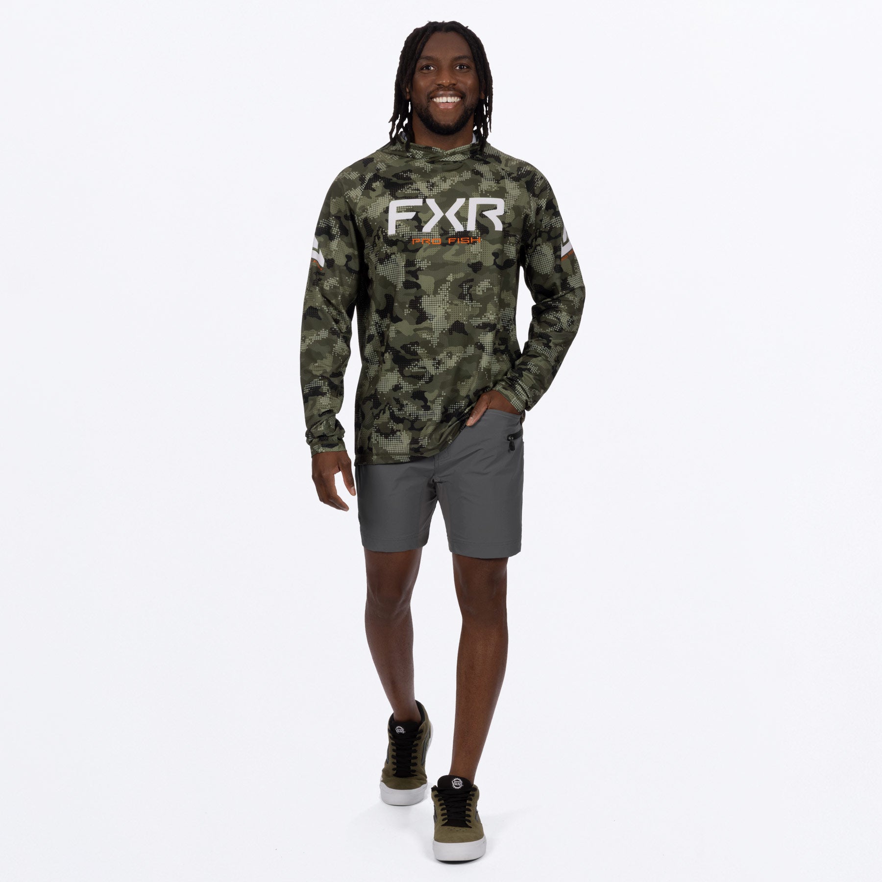 FXR Men's Derby Drift Camo Air UPF Pullover Hoodie - Tackle Depot