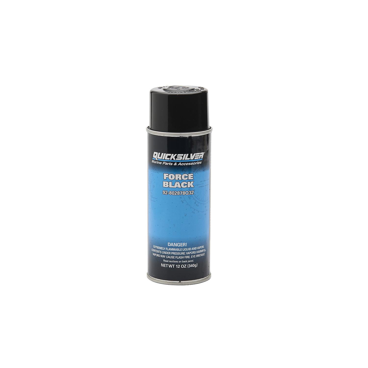 Quicksilver 802878Q32 Gloss Enamel Spray Paint in Force Black, 12oz