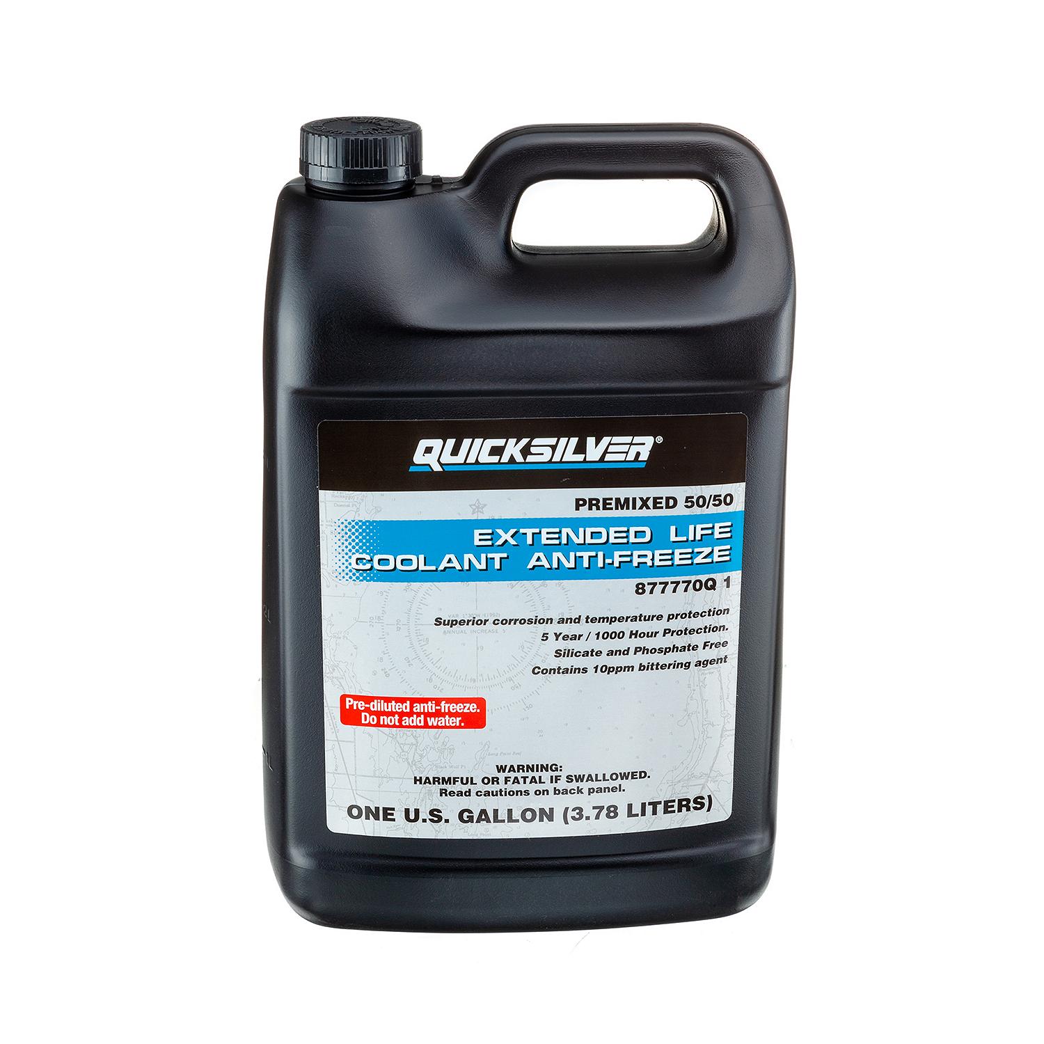 Quicksilver 877770Q1 Extended Life Coolant Anti-Freeze, Pre-Diluted 50 ...