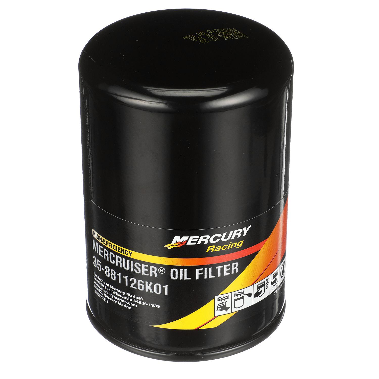 Mercury 881126K01 Replacement Oil Filter for MerCruiser Hi-Performance V-8 Engines