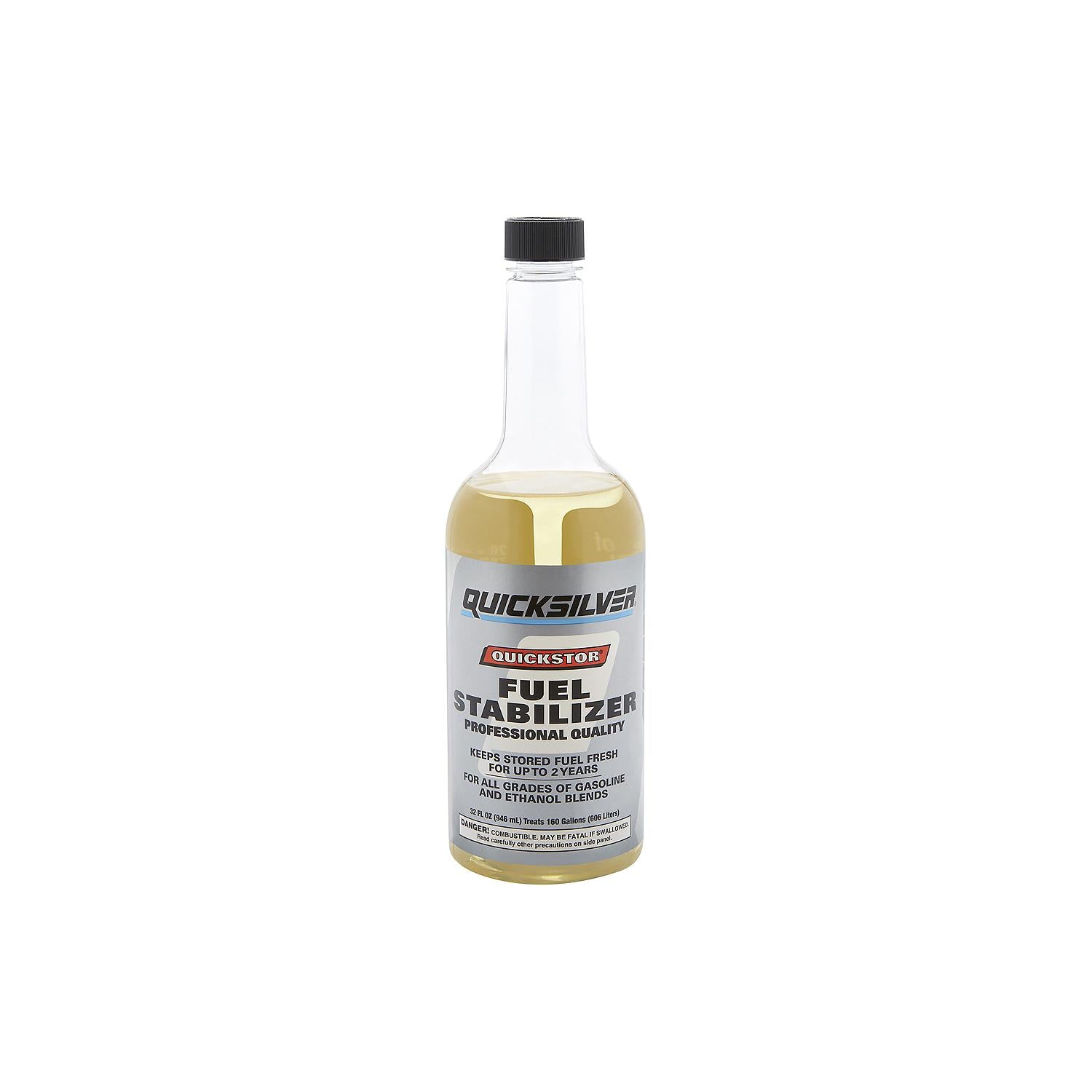 Quicksilver 8M0058682 Quickstor Fuel Treatment and Stabilizer, 32 oz