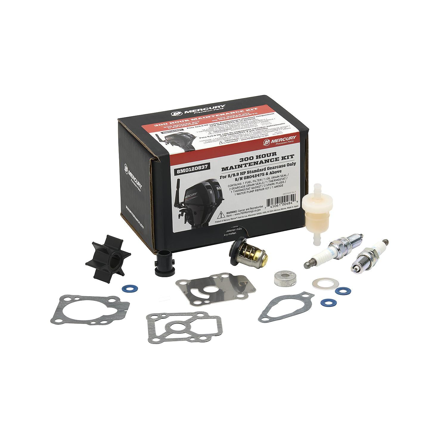 Mercury 8M0120837 8-9.9hp FourStroke 300 Hour Maintenance Kit
