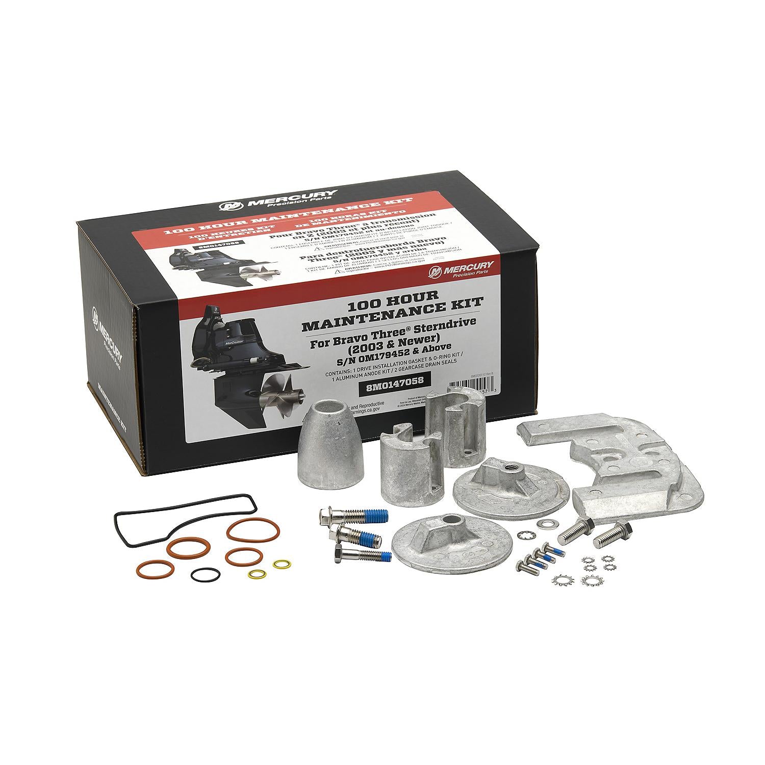 Mercury 8M0147058 MerCruiser Bravo Three Sterndrive 100 Hour Maintenance Kit