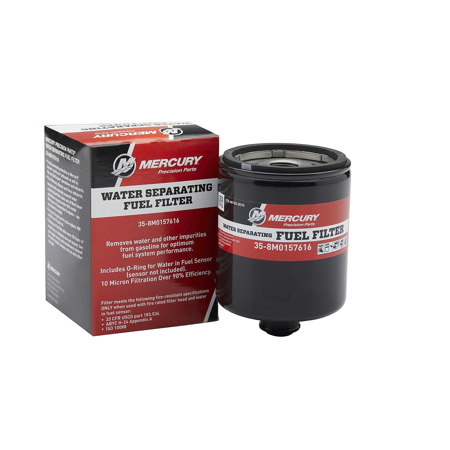 Mercury 8M0157616 Water Separating Fuel Filter for Select L6 and 5.7L V10 300-425hp Verado Outboards