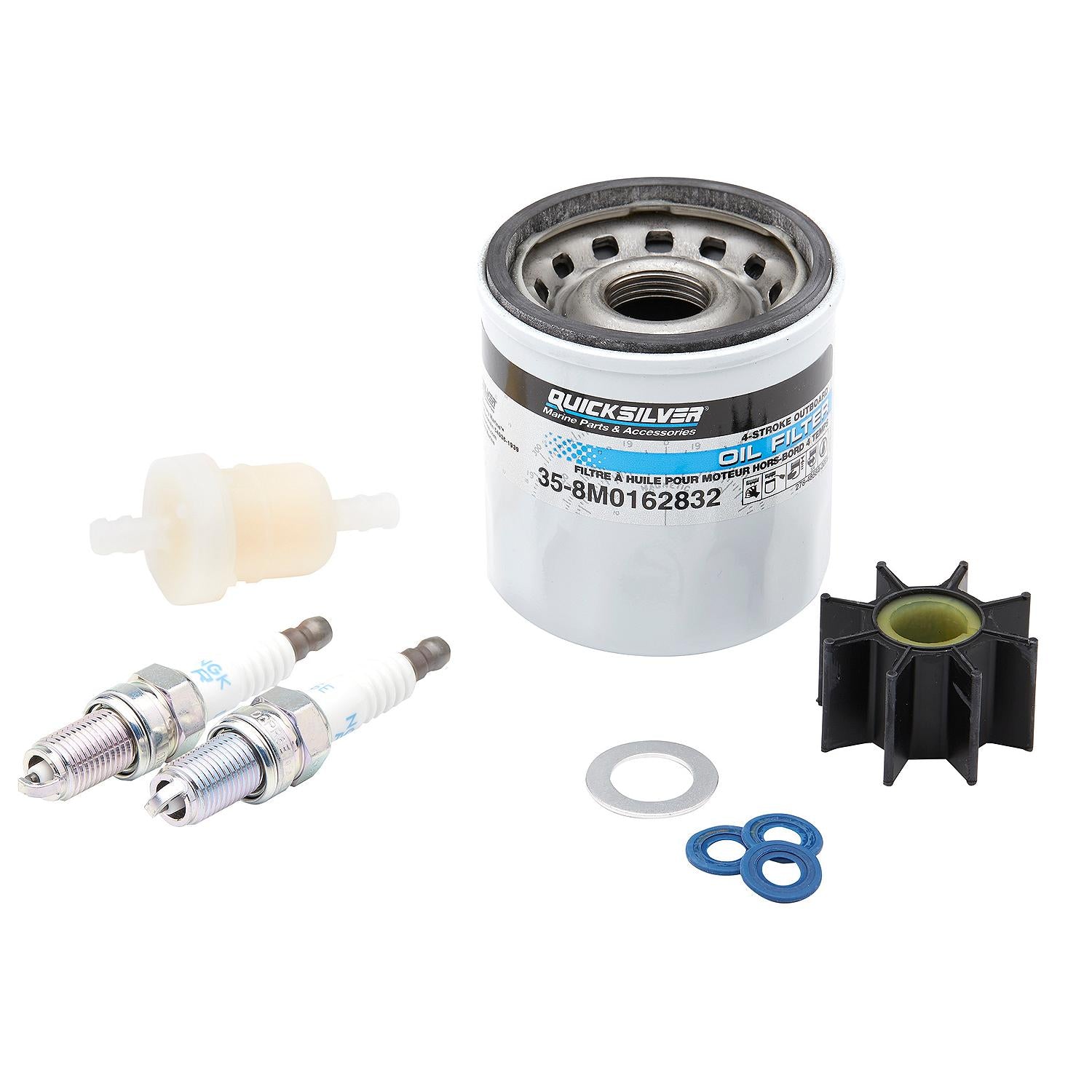 Quicksilver 8M0172122 Outboard Service Kit for Mercury 15-20hp Carbureted Engines