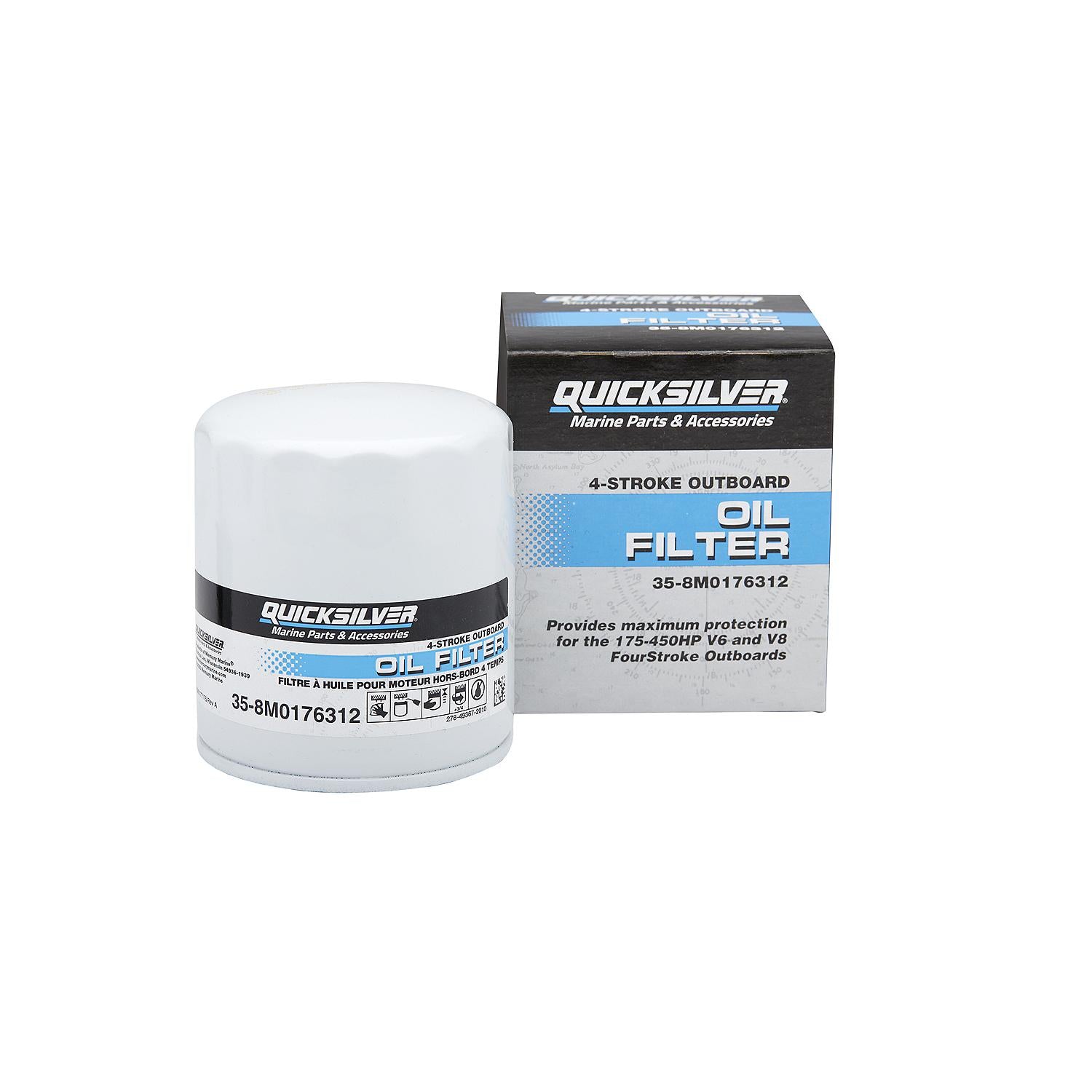 Quicksilver 8M0176312 Replacement Oil Filter for Select Mercury Outboards