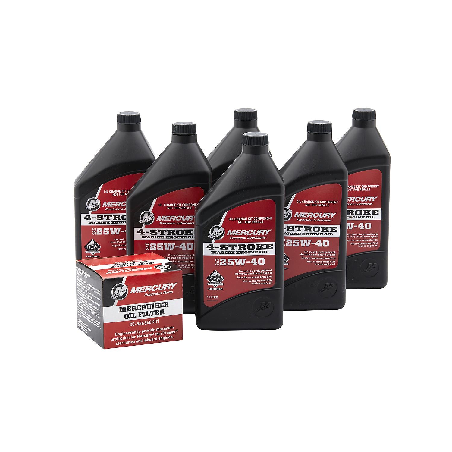 Mercury 8M0182228 Sterndrive and Inboard Oil Change Kit for MerCruiser 4-Stroke Engines