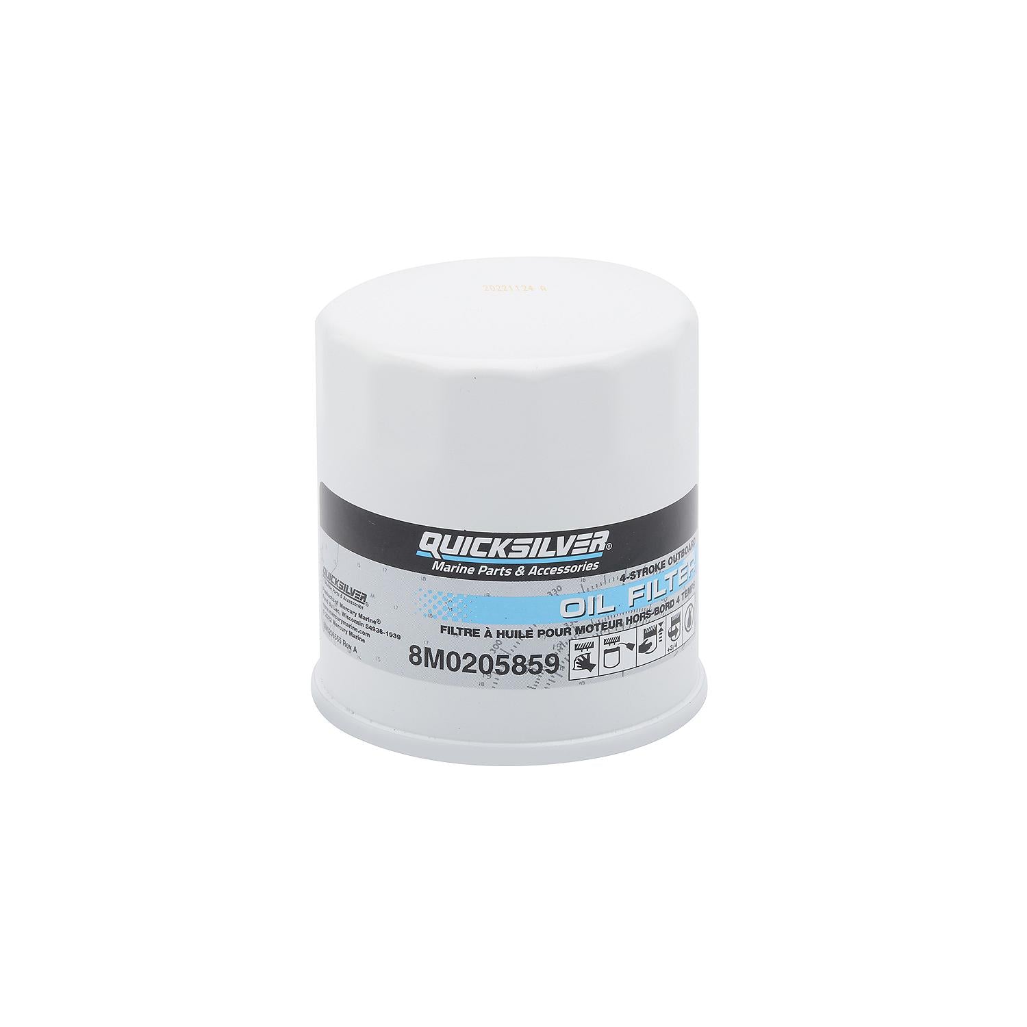 Quicksilver 8M0205859 Oil Filter for Mercury 5.7L V10 350-425hp Outboards