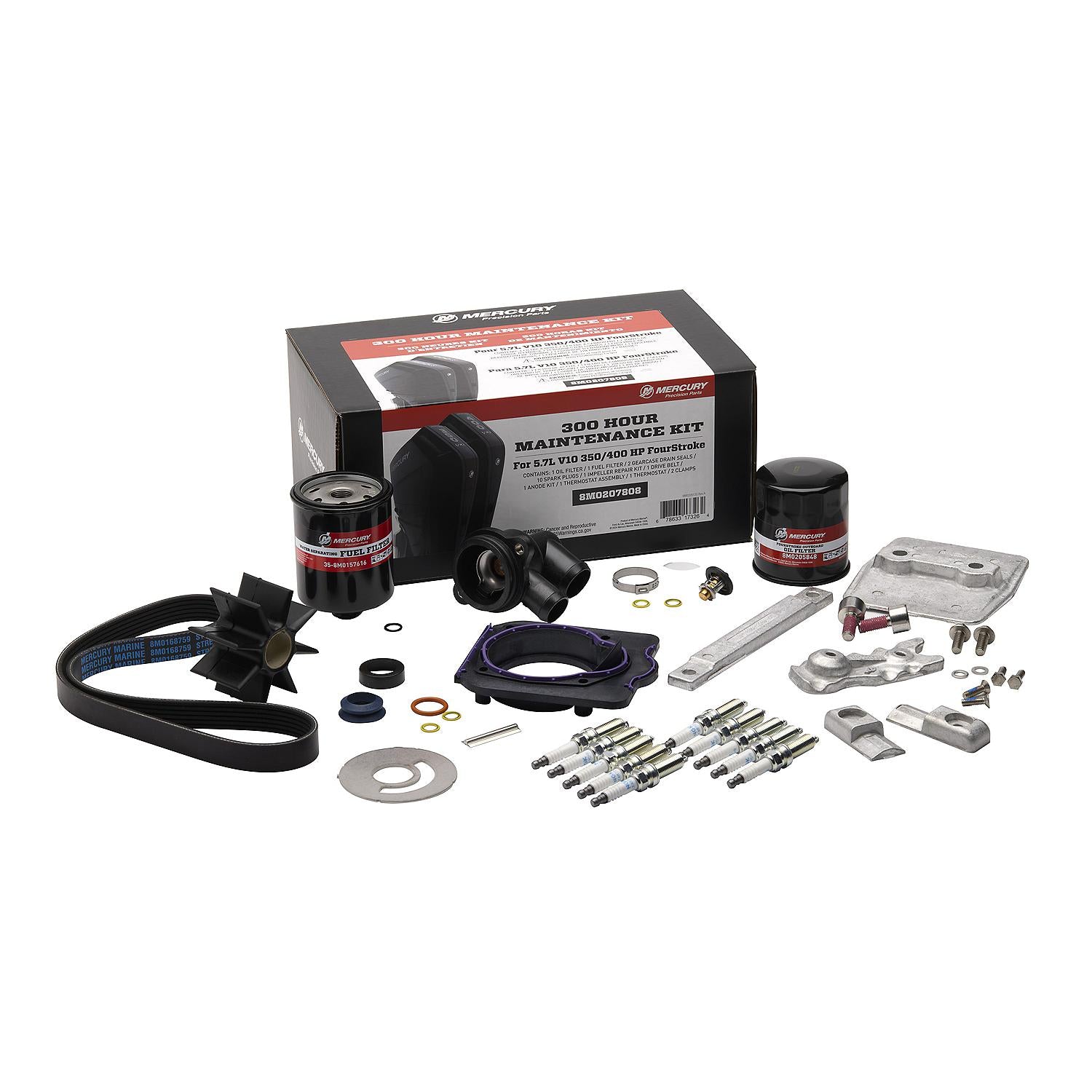 Mercury 8M0207808 5.7L V10 350-425hp Verado and 350hp SeaPro with 6.44 in. gearcase 300 Hour Maintenance Kit