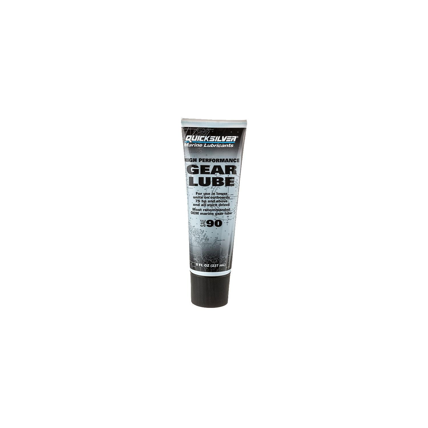 Quicksilver SAE 90 High Performance Gear Lube for Outboards and Sterndrives, 8 oz