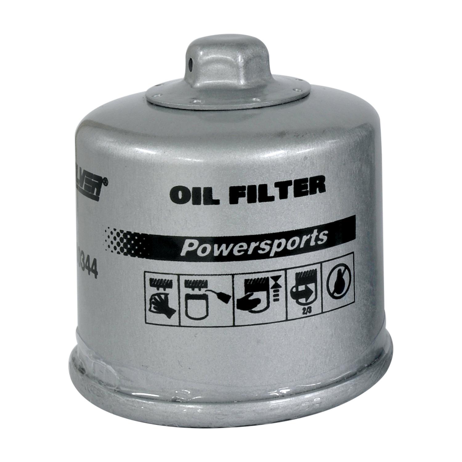 Quicksilver 8M0130344 Engine Oil Filter for Arctic Cat, Honda, Kawasaki, MV Agusta, Suzuki, Triumph, and Yamaha ATVs, UTVs, PWCs, and Motorcycles