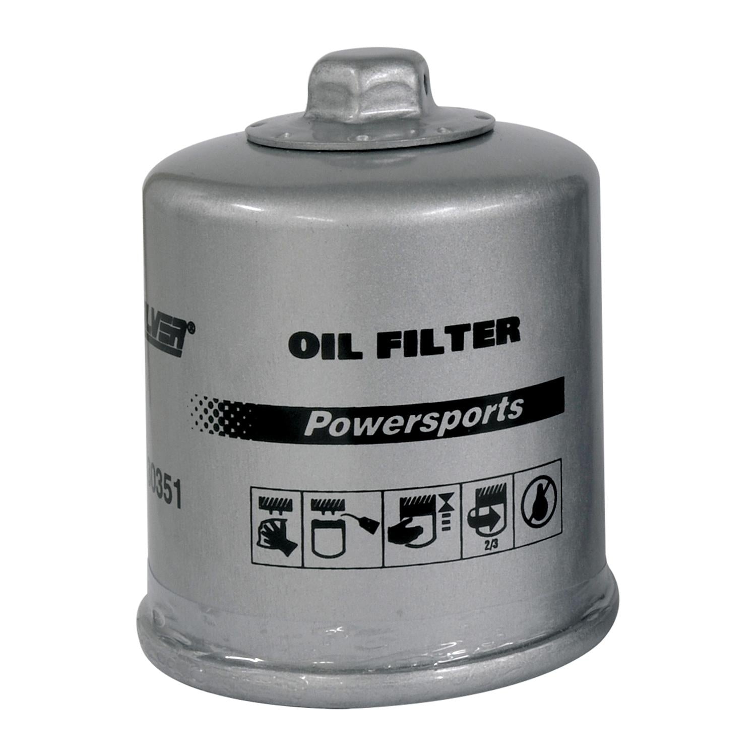 Quicksilver 8M0130351 Engine Oil Filter for Honda, Kawasaki, Polaris, and Yamaha ATVs, UTVs, PWCs, and Motorcycles
