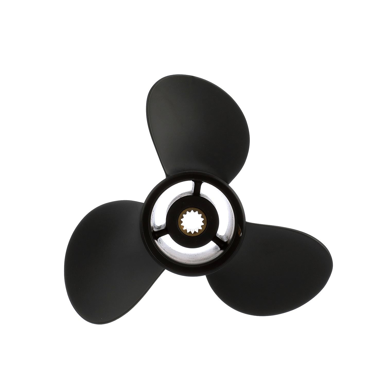Quicksilver Black Diamond 3-Blade Aluminum Propeller, 10" Diameter x 13" Pitch, Right Hand Rotation