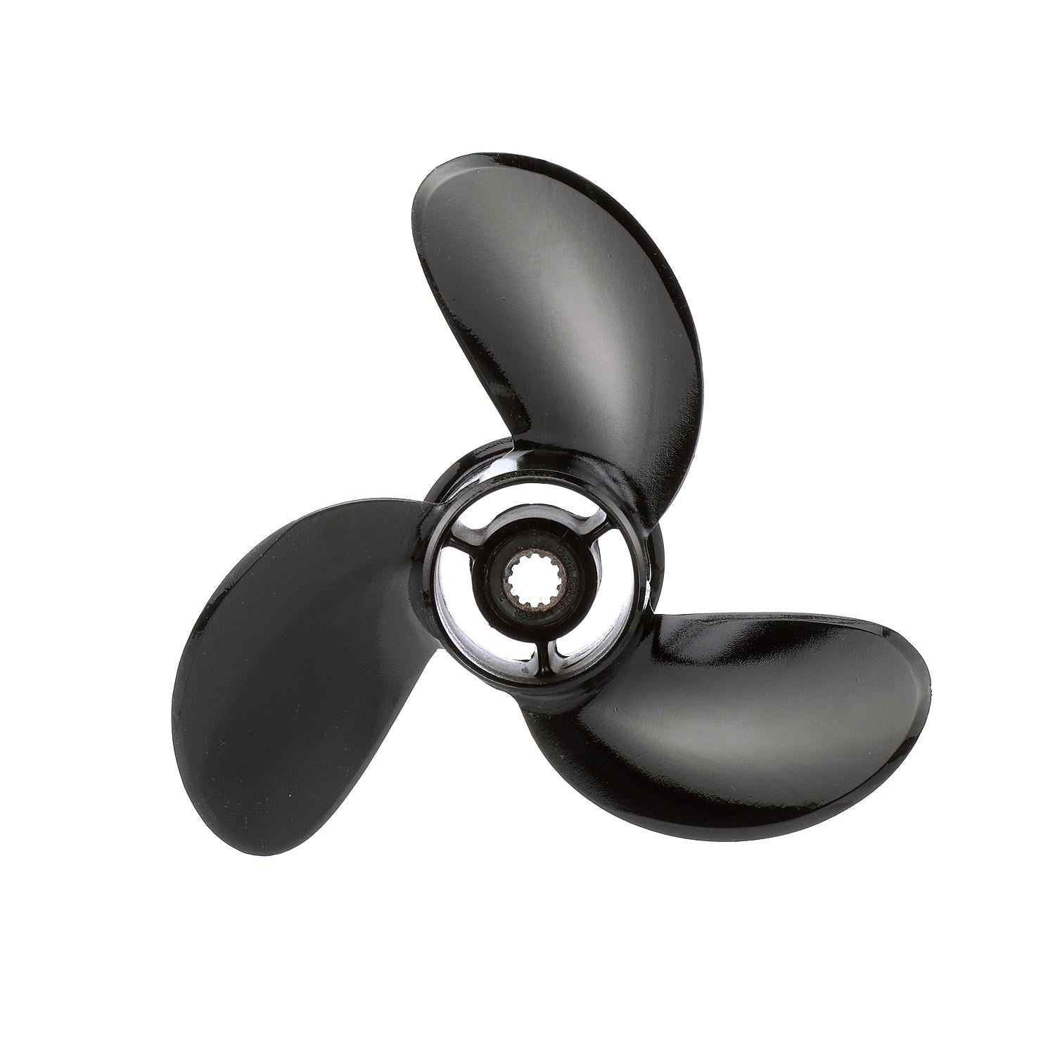 Quicksilver Black Diamond 3-Blade Aluminum Propeller, 8.9" Diameter x 8.5" Pitch, Right Hand Rotation