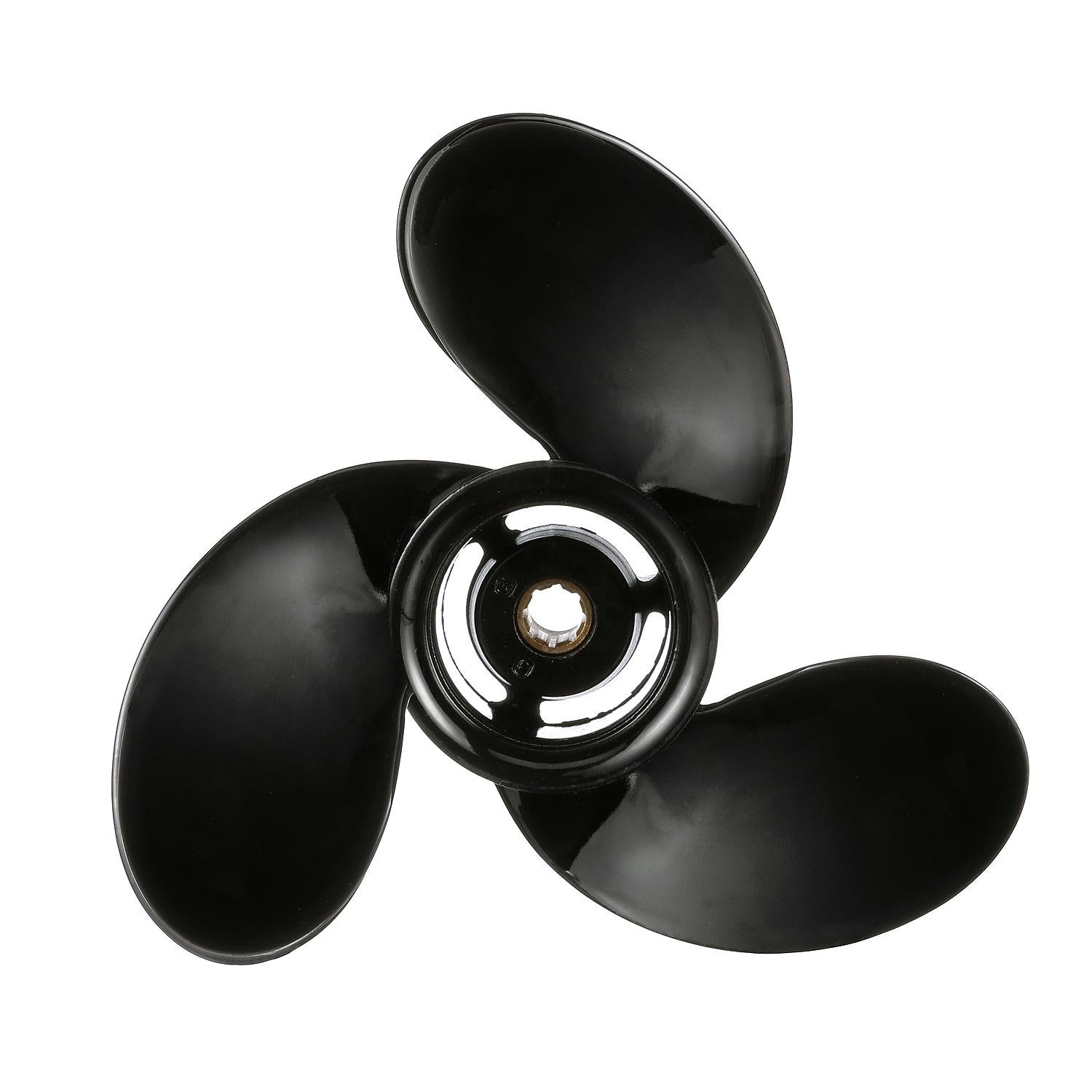 Quicksilver Black Diamond 3-Blade Aluminum Propeller, 9" Diameter x 8" Pitch, Right Hand Rotation