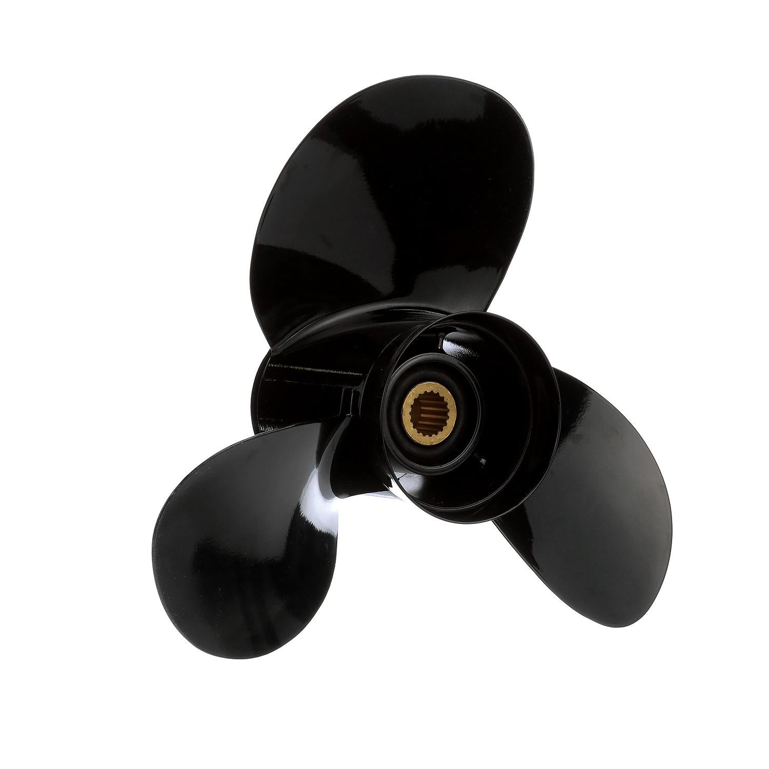 Quicksilver Black Diamond Bravo Two Propeller Black Finish, 19.25" Diameter x 15" Pitch, Left Hand Rotation