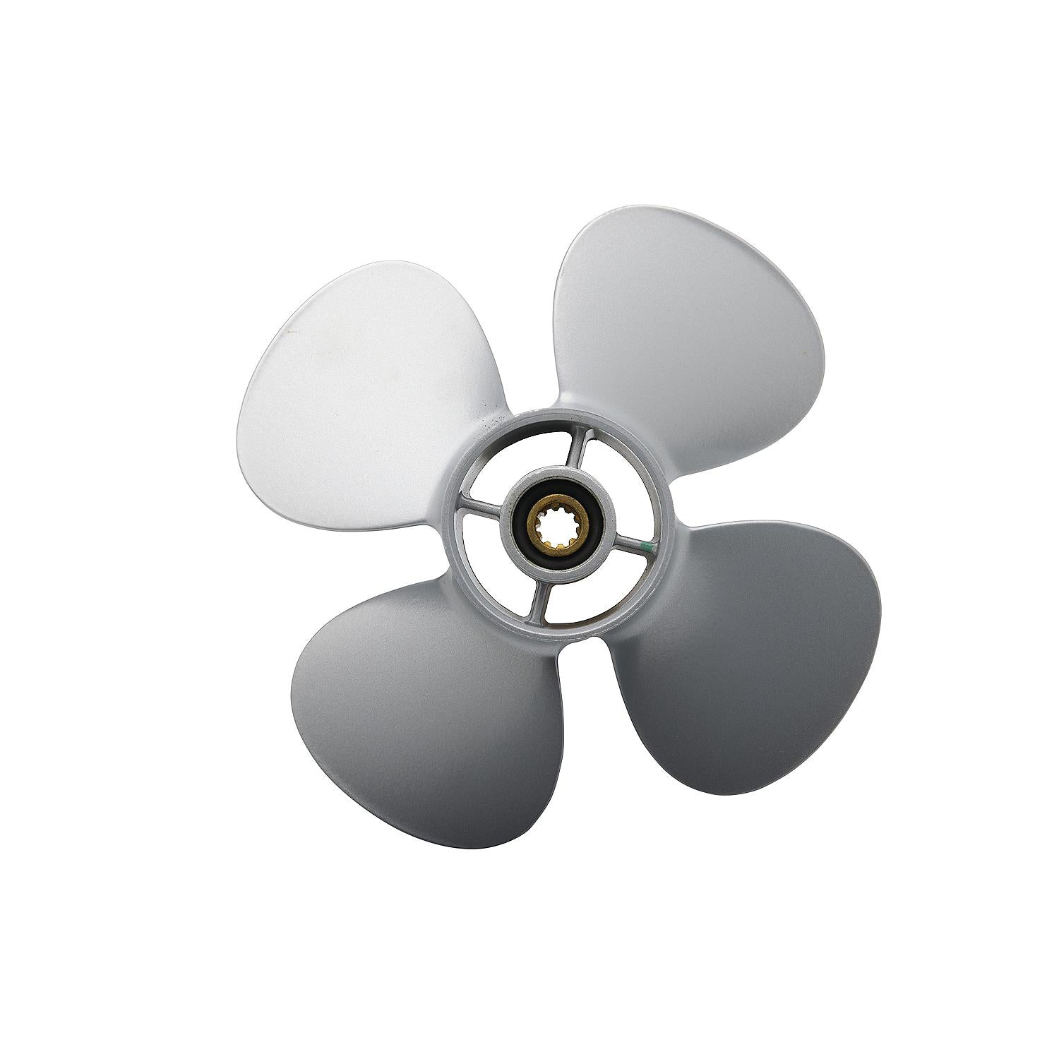 Quicksilver Black Diamond 4-Blade Aluminum Propeller, 11" Diameter x 7" Pitch, Right Hand Rotation