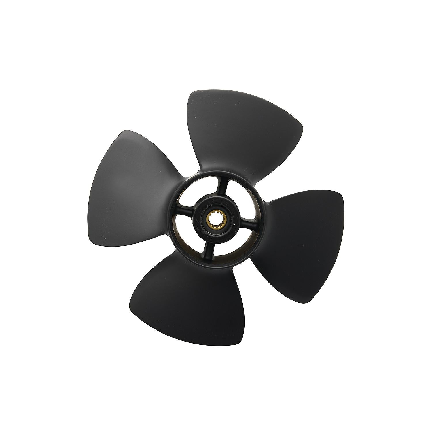 Mercury Black Max 4-Blade Aluminum Propeller (Black) for Kicker Motors, 8" Diameter x 5" Pitch, Right Hand Rotation