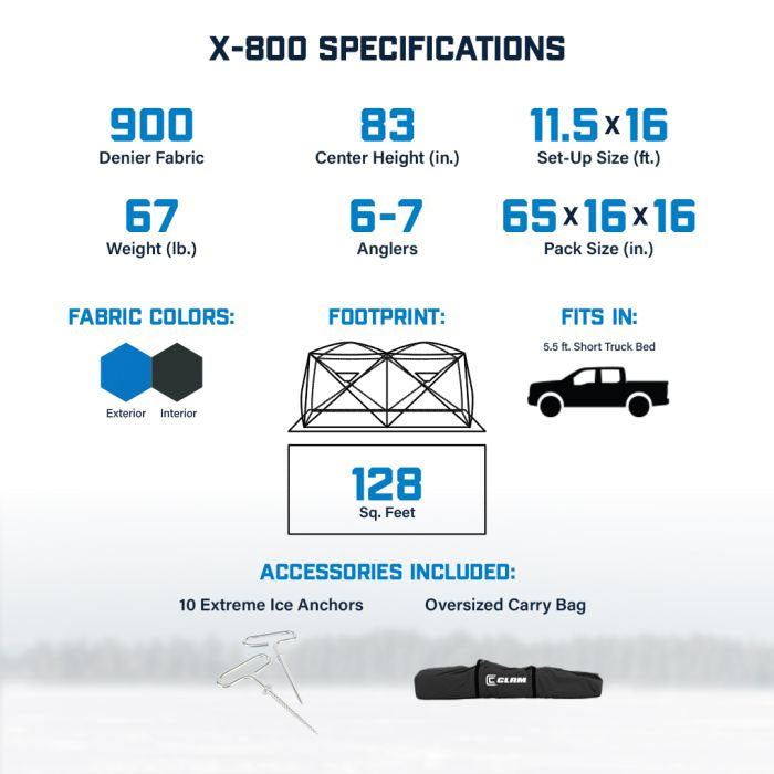 Clam X-800 Thermal 6-7 Anglers