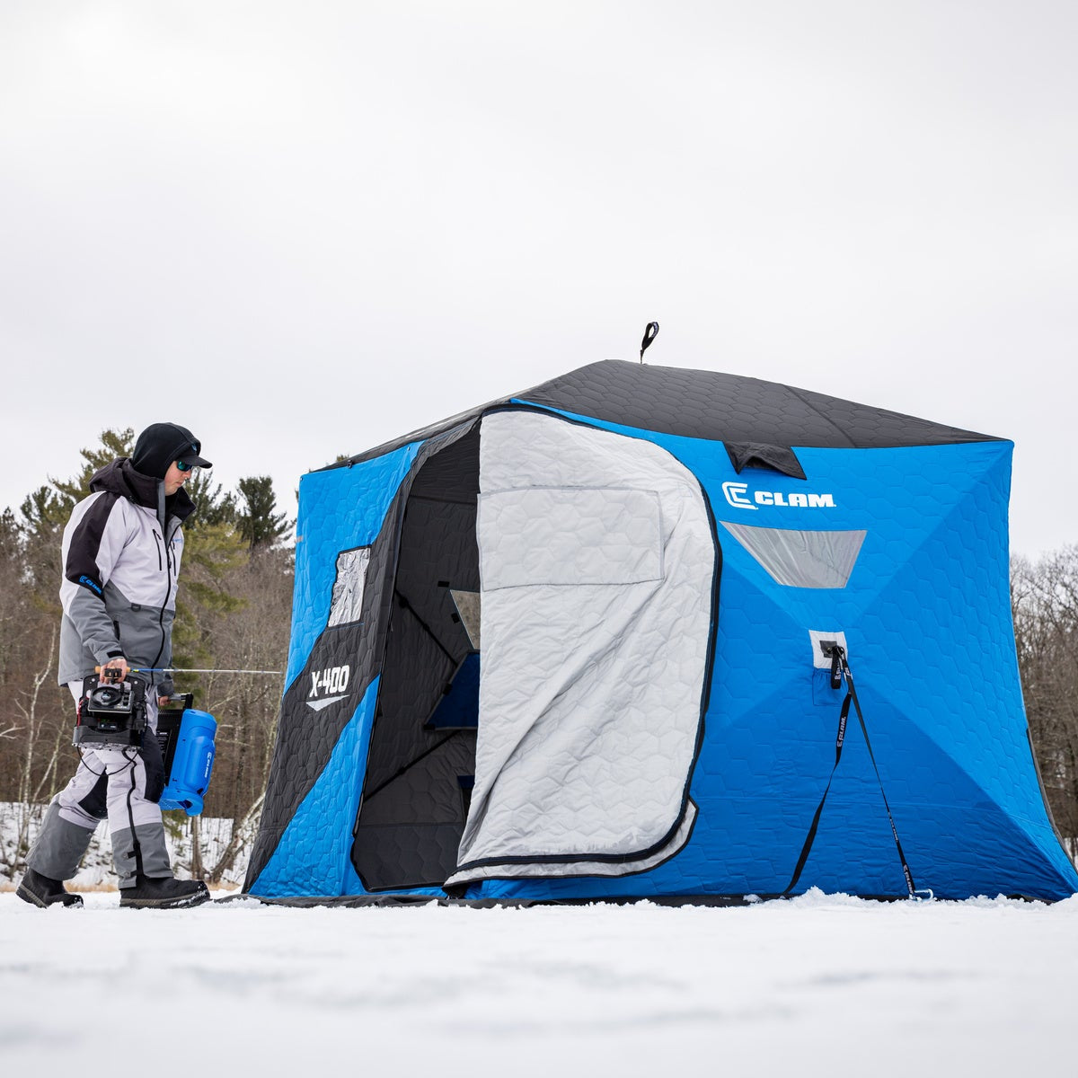Clam X-400 Hub Shelter 3 Angler Capacity
